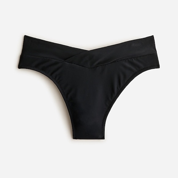 J. Crew Other - NWT J. Crew black Cross-front cheeky bikini bottom size Small
